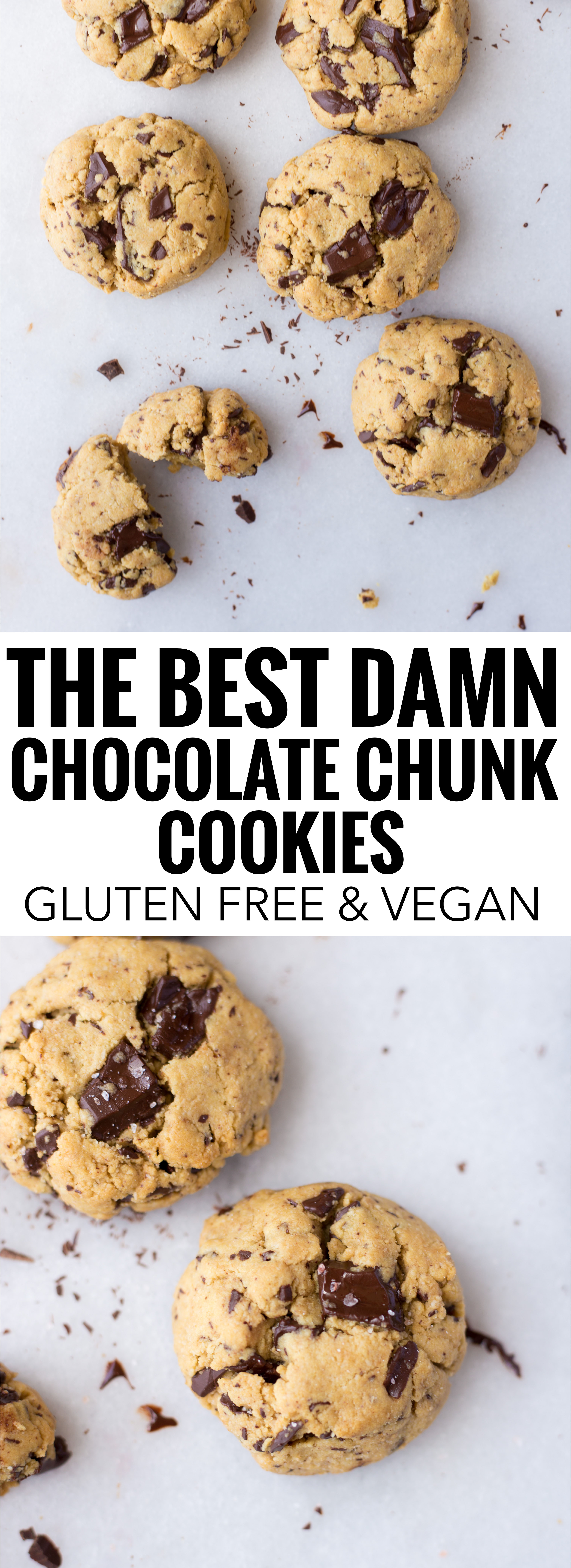 The Best Damn Gluten Free Vegan Chocolate Chunk Cookies Fooduzzi