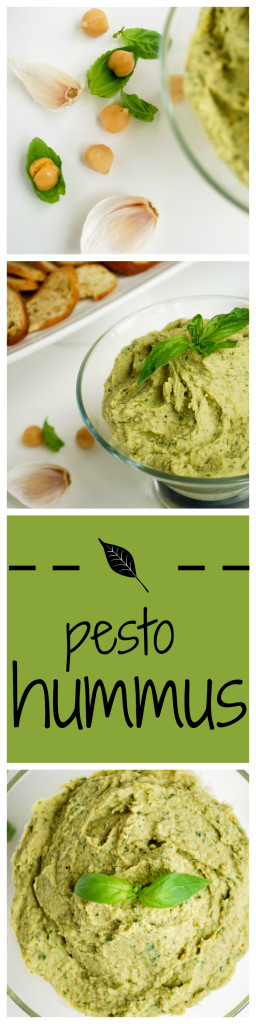 Pesto Hummus: Packed with flavor, this vegan and gluten free hummus is sure to impress! It's a healthier take on the classic Italian pesto! || fooduzzi.com