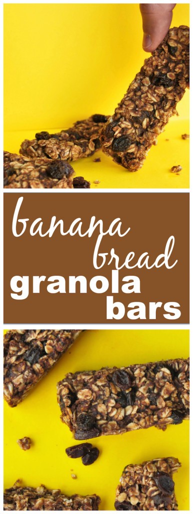 Banana Bread Granola Bars || fooduzzi.com
