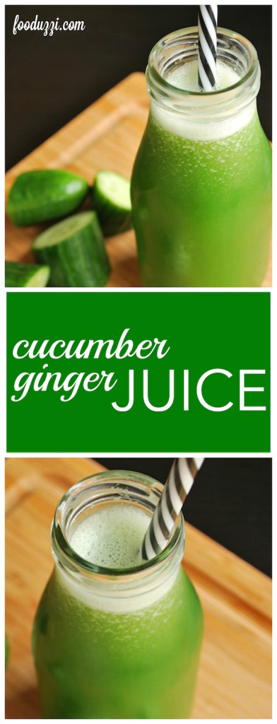 Cucumber Ginger Juice || fooduzzi.com recipes