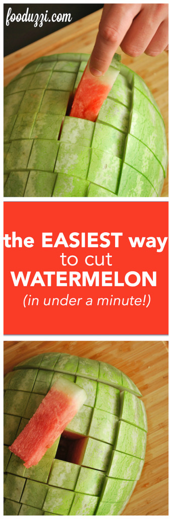The Easiest Way to Cut Watermelon || fooduzzi.com recipes
