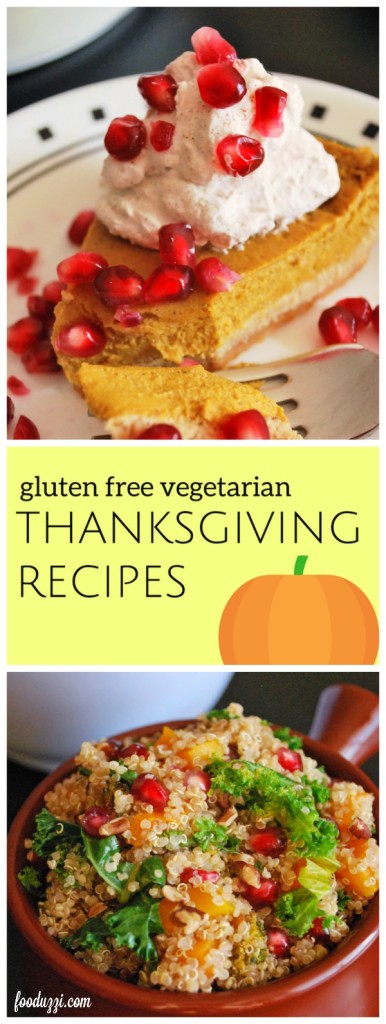 Gluten Free Vegetarian Thanksgiving Recipes: An incredible line-up of healthy main dishes, sides, and desserts for your Thanksgiving feast!|| fooduzzi.com recipes