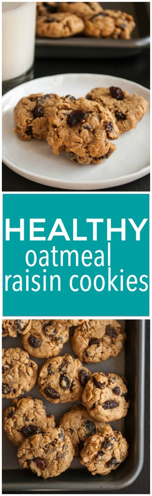 Healthy Oatmeal Raisin Cookies: These gluten free and vegan cookies are perfect for a Christmas cookie exchange or just munching on at home! And the dough...ADDICTIVE! || fooduzzi.com recipes