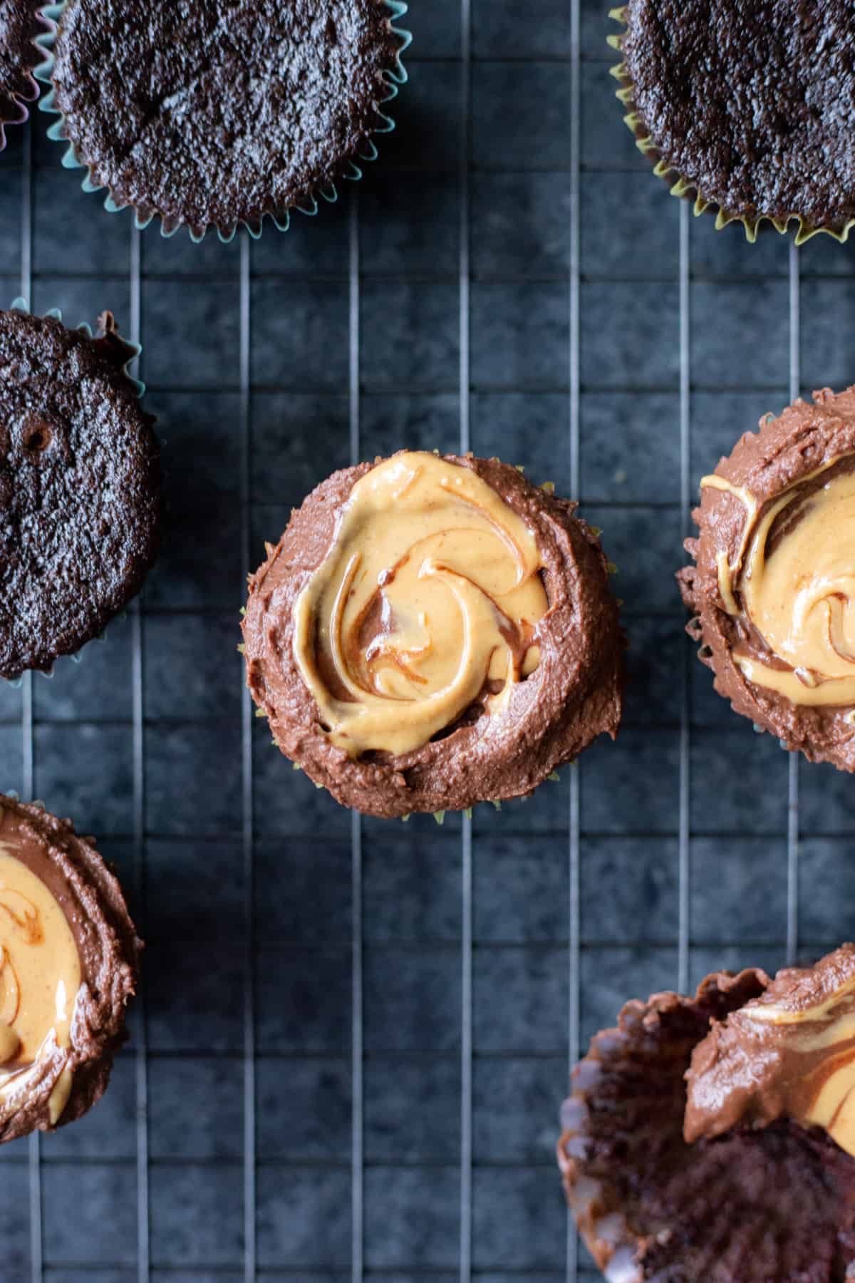 Peanut butter filled cupcakes Easy Chocolate Ganache Recipe